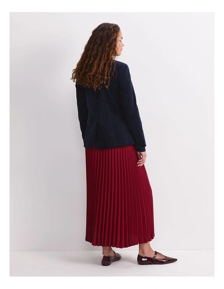 Thea Velvet Blazer in Blue image 2