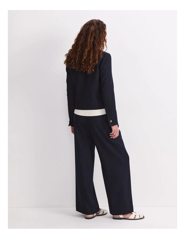 Frankie Twill Cropped Jacket in Blue image 2