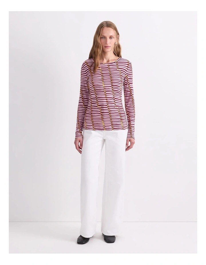 Rani Long Sleeve Magic Tee in Multi image 4