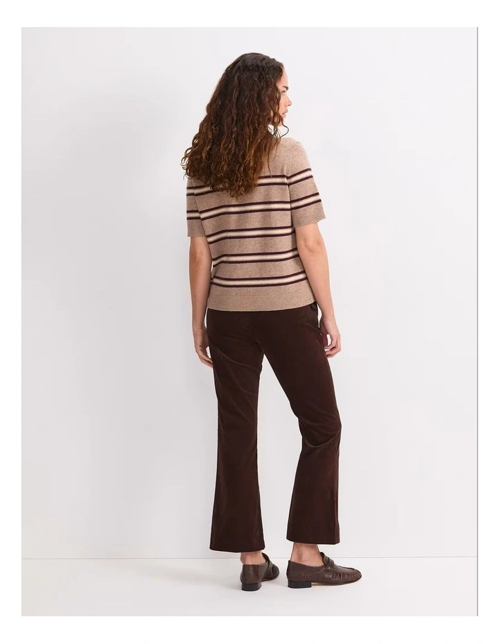 Pearl Crew Neck Knit in Camel/Multi image 2