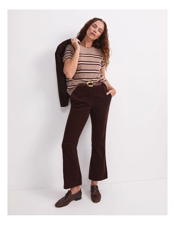 Pearl Crew Neck Knit in Camel/Multi image 5