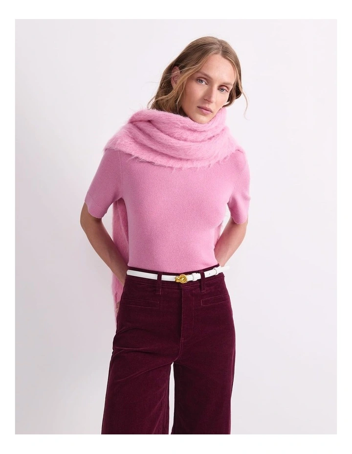 Pearl Crew Neck Knit in Pink Salt image 4