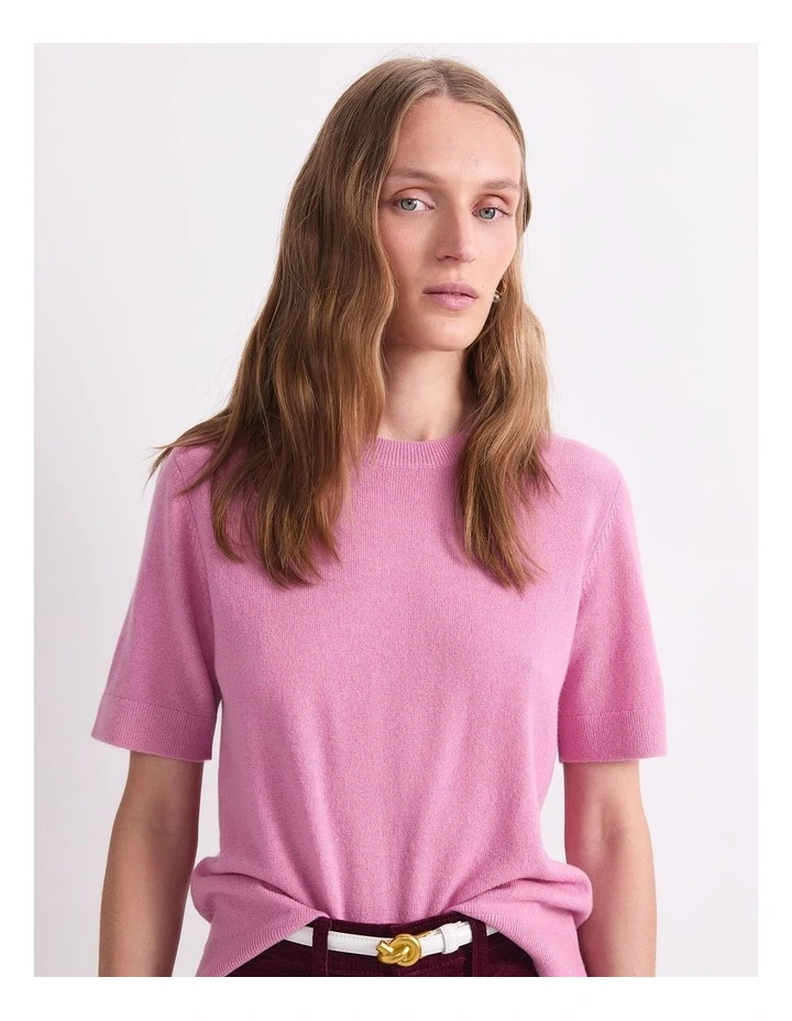 Pearl Crew Neck Knit in Pink Salt image 6