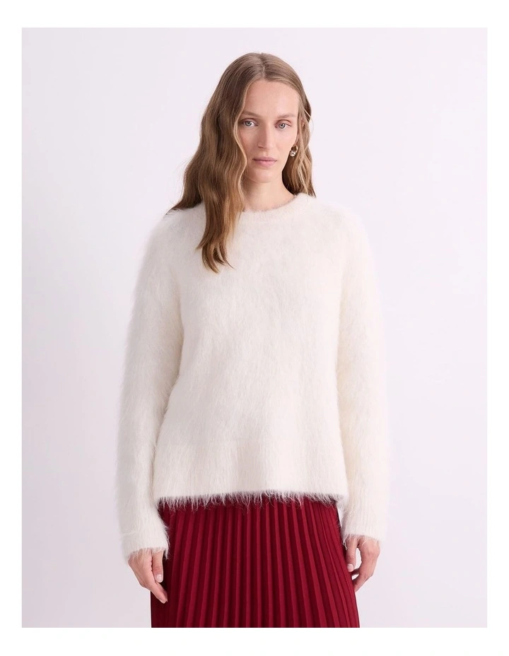 Alpaca Blend Sweater in Winter White image 1