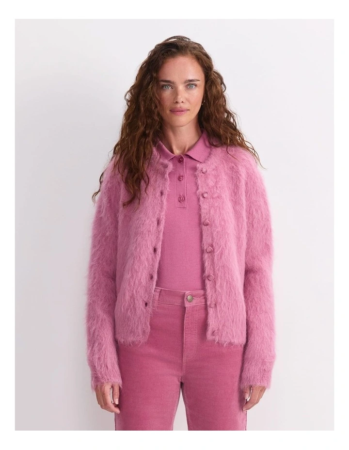 Alpaca Blend Cropped Cardigan in Blossom image 1