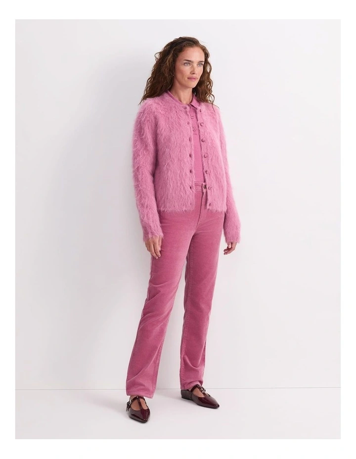 Alpaca Blend Cropped Cardigan in Blossom image 3