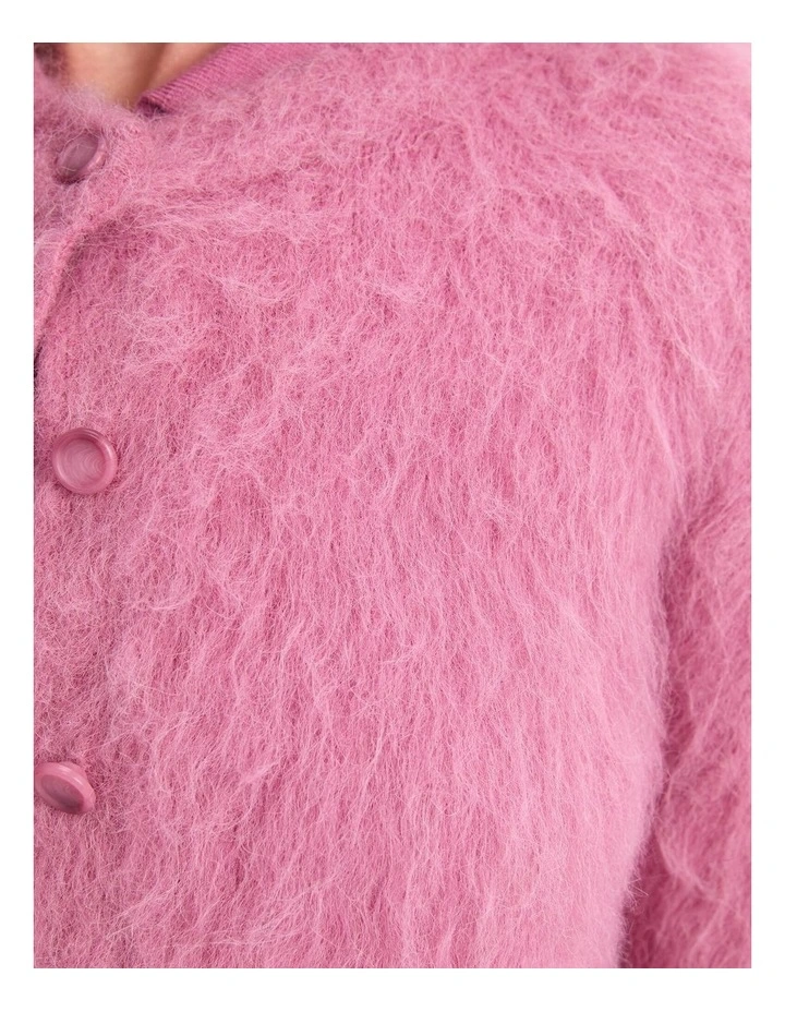 Alpaca Blend Cropped Cardigan in Blossom image 4