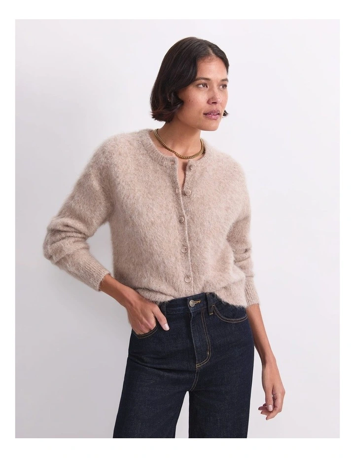 Alpaca Blend Cropped Cardigan image 1