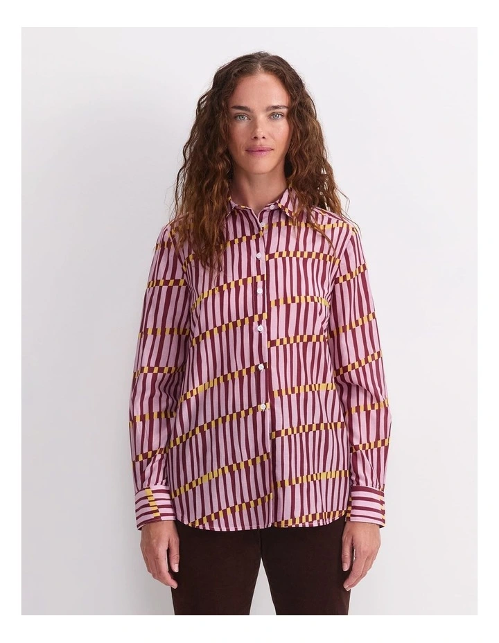 Rani Cotton Silk Shirt in Sunset image 1