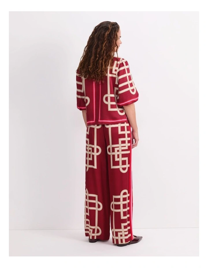 Rhodes Print Blouse in Plum Multi image 2