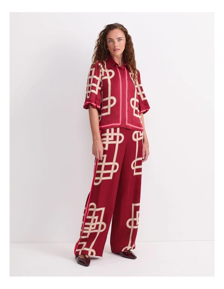 Rhodes Print Blouse in Plum Multi image 3