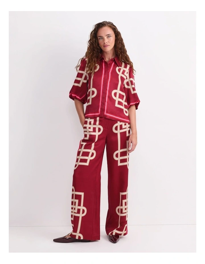 Rhodes Print Blouse in Plum Multi image 4