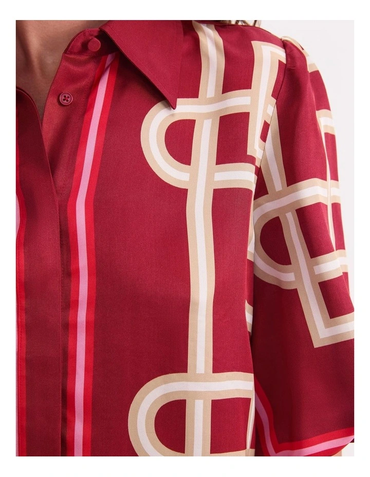 Rhodes Print Blouse in Plum Multi image 5