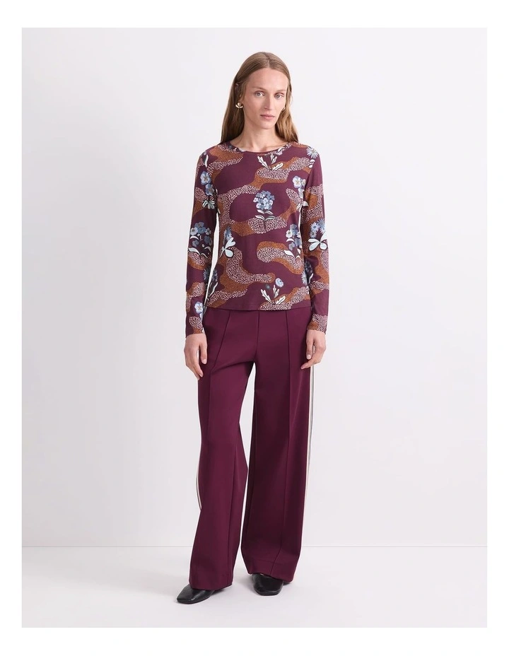 Posy Path Liberty Magic Tee in Fig image 4