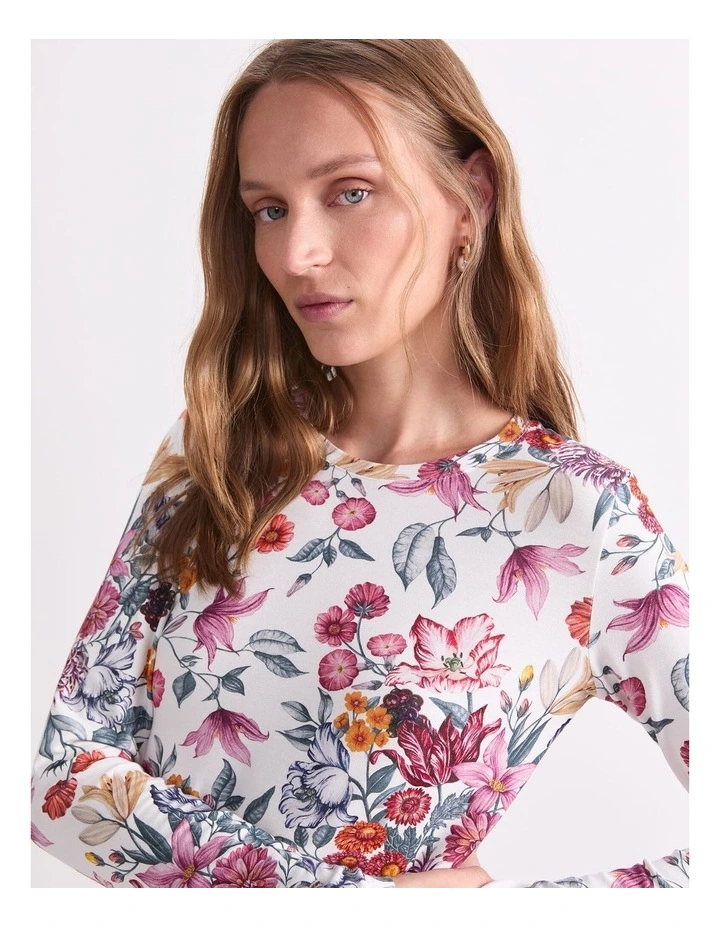 Stately Bouquet Liberty Tee in White/Multi image 3