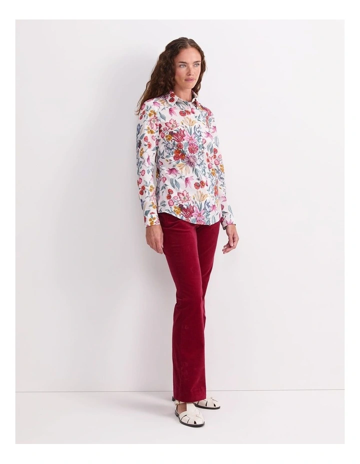Stately Bouquet Liberty Shirt in White/Multi image 3