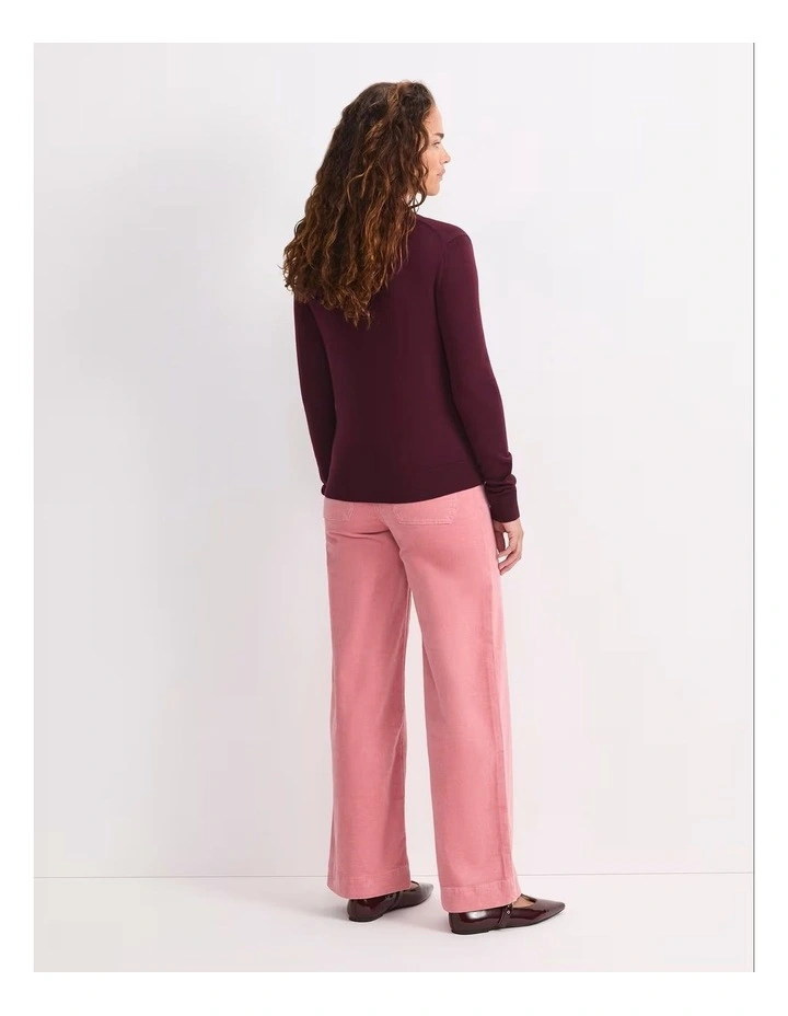 Francis Knit Polo in Wine image 2