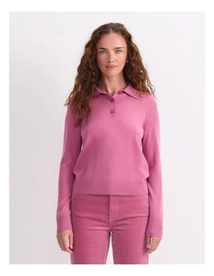 Francis Knit Polo in Blossom