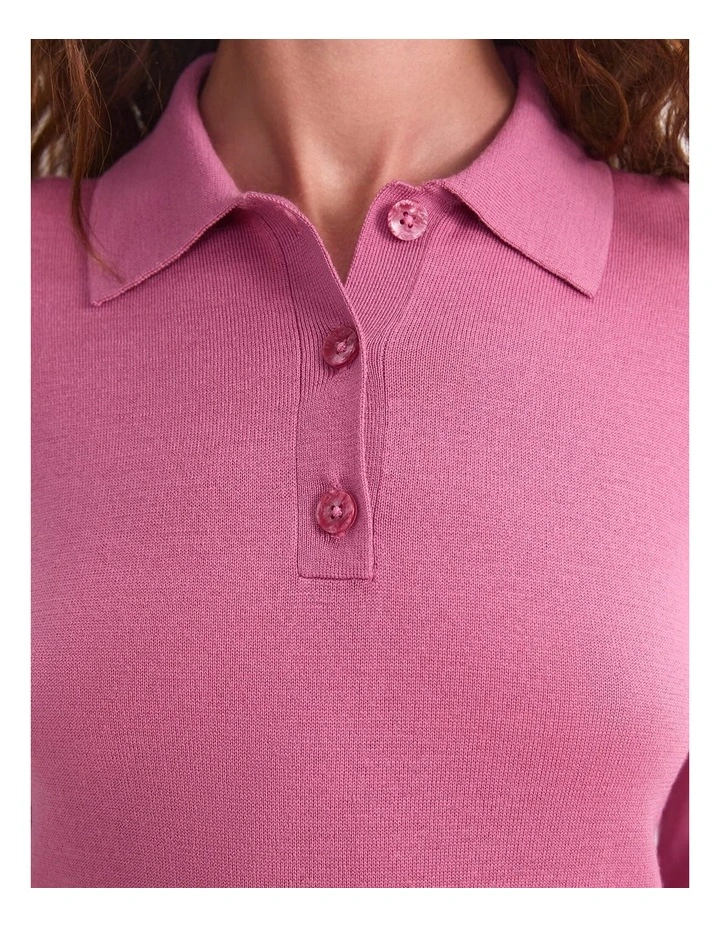 Francis Knit Polo in Blossom image 5