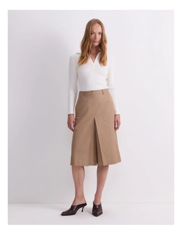 Audrey Check Culotte in Multi image 4