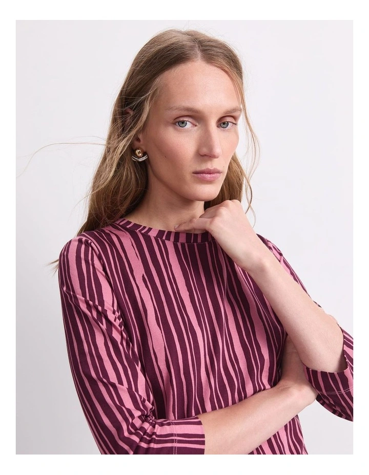 Stripe Print Mercerised Tee image 6