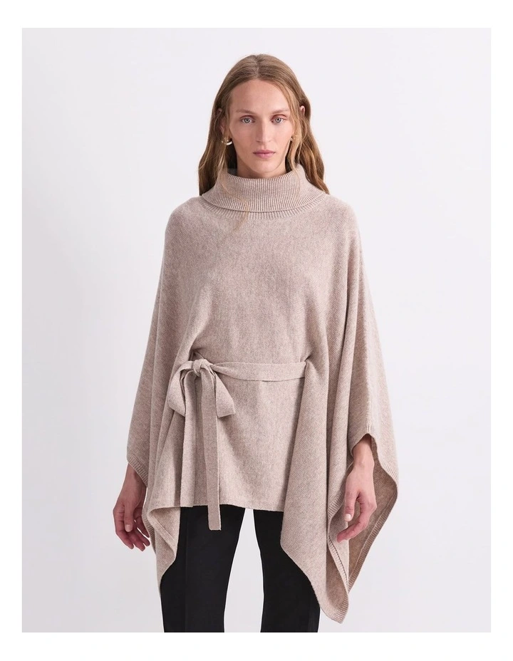 Sunshine Poncho in Beige image 1