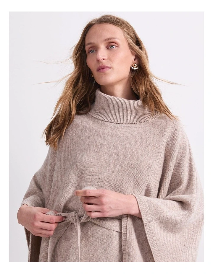 Sunshine Poncho in Beige image 6