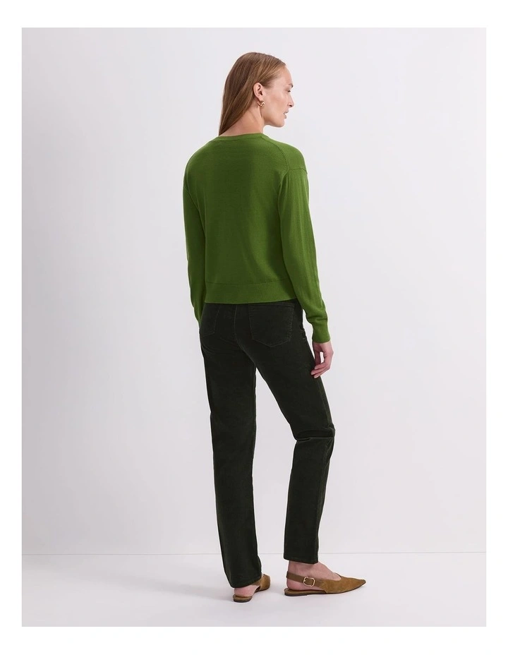 Francis Henley Top in Olive Green image 2