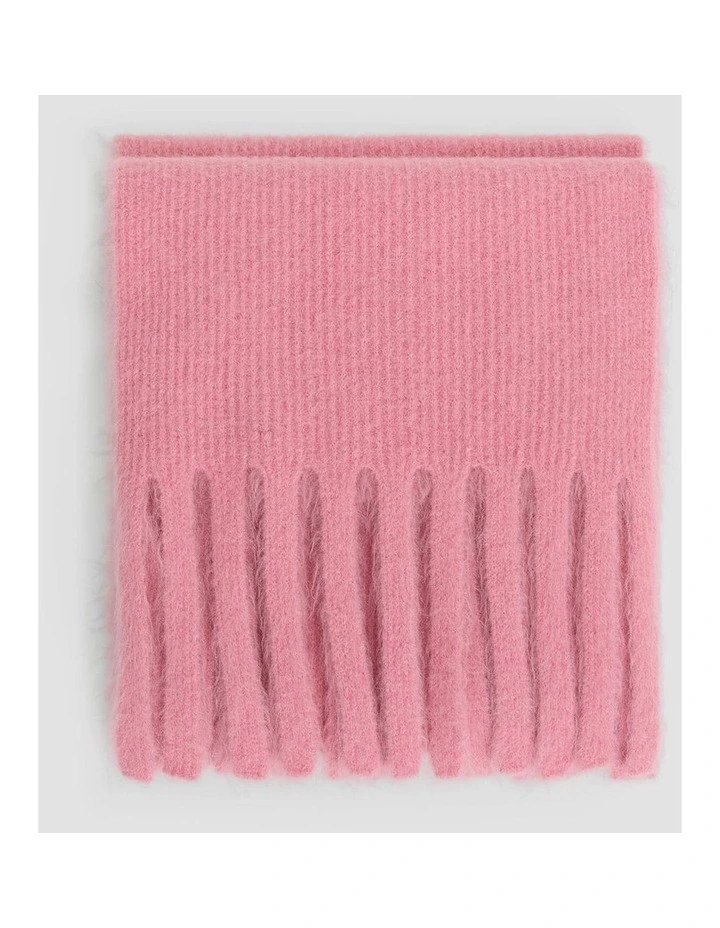 Alpaca Fringe Scarf in Pink image 2