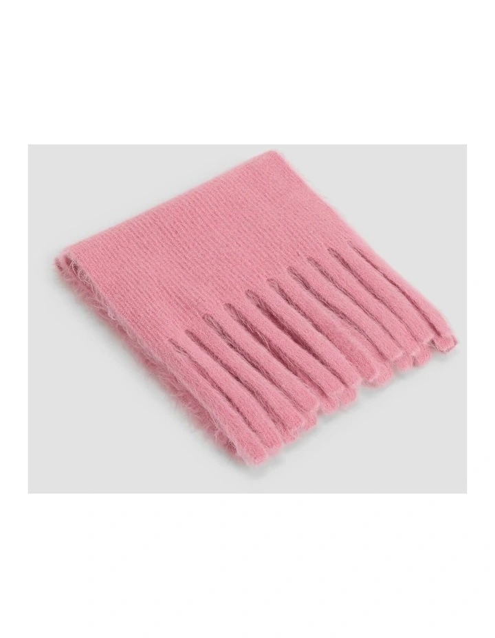 Alpaca Fringe Scarf in Pink image 3