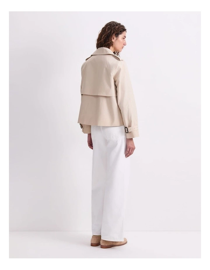 Audrey Crop Trench in Beige image 2