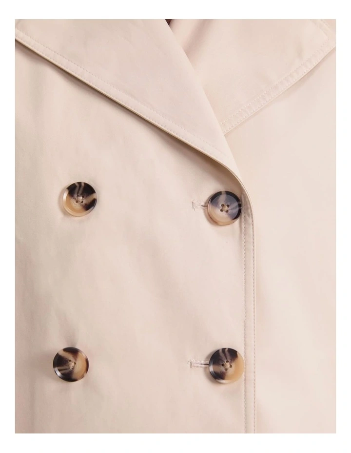 Audrey Crop Trench in Beige image 7