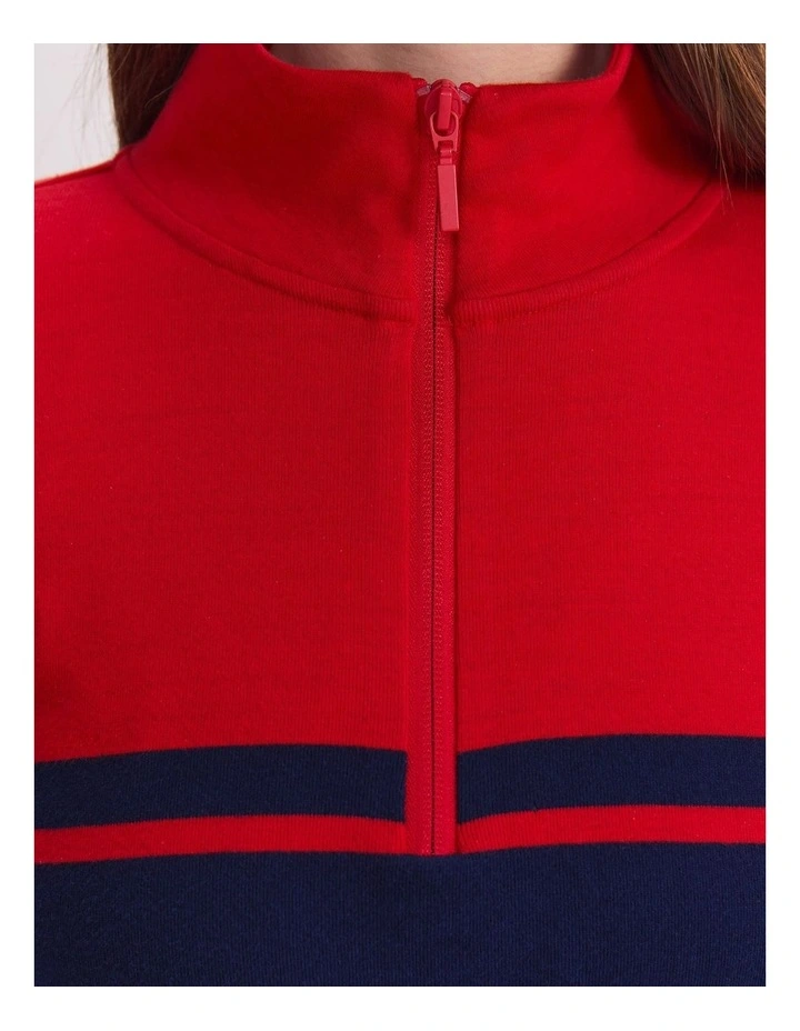 Lucy Zip Funnel Neck in Multi image 7