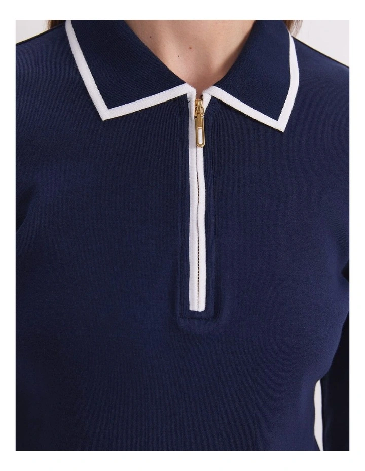 Lucy Cotton Quarter Zip Top image 7