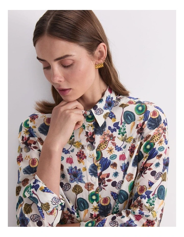 Floral Earth Liberty Magic Shirt in Multi image 1