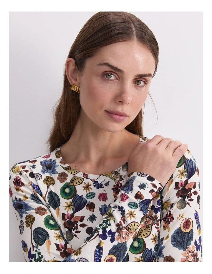 Floral Earth Liberty Magic Tee in White image 6