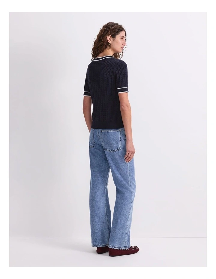 Elka Cable Short Sleeve Knit image 2