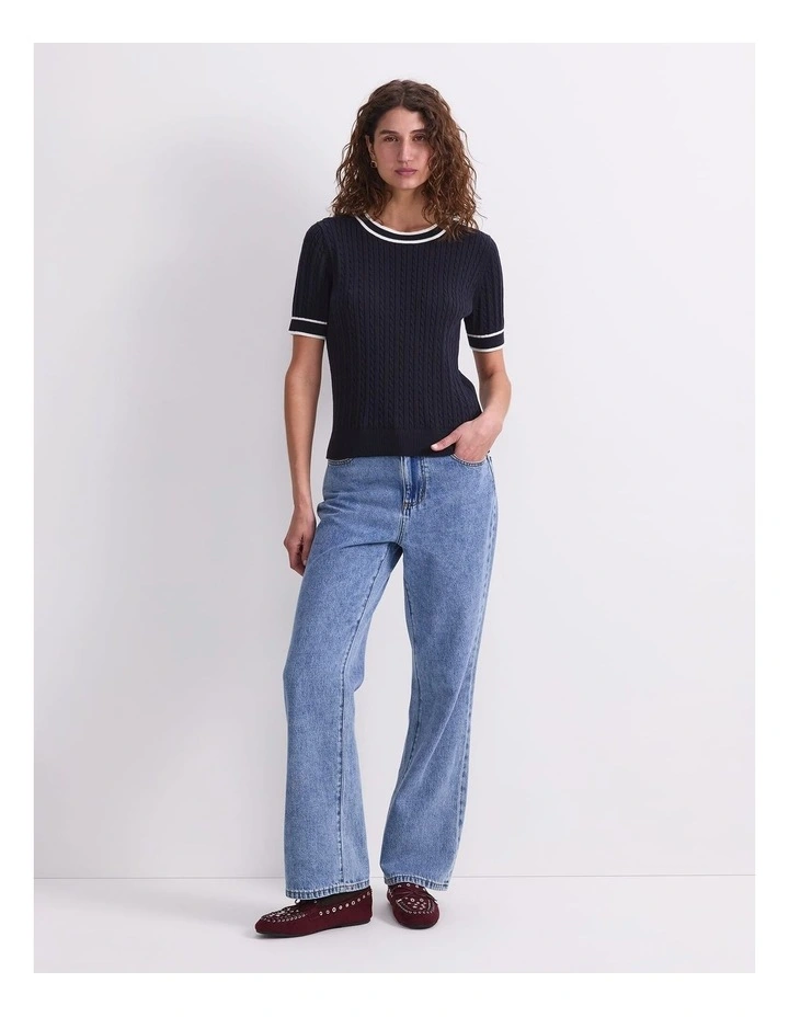 Elka Cable Short Sleeve Knit image 4