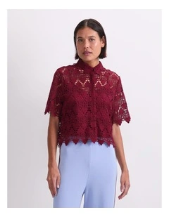Ariana Lace Cropped Shirt