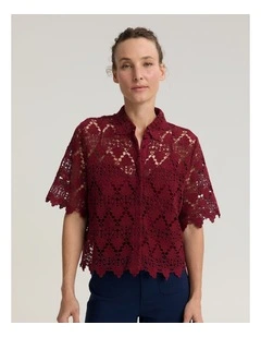 Ariana Lace Cropped Shirt