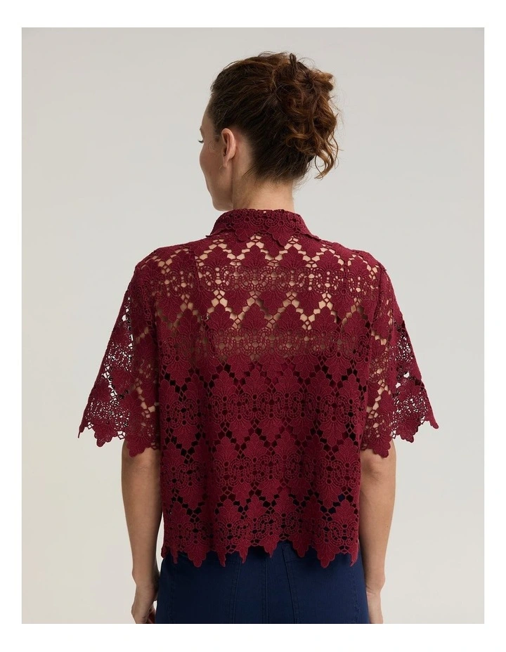 Ariana Lace Cropped Shirt image 2