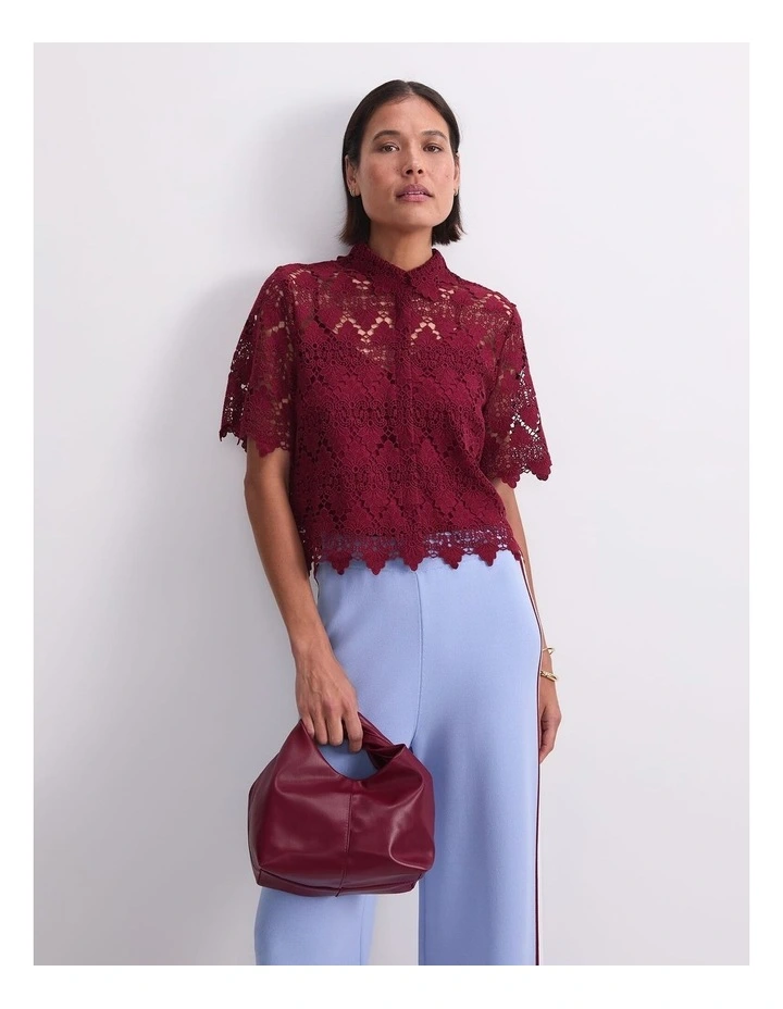Ariana Lace Cropped Shirt image 5