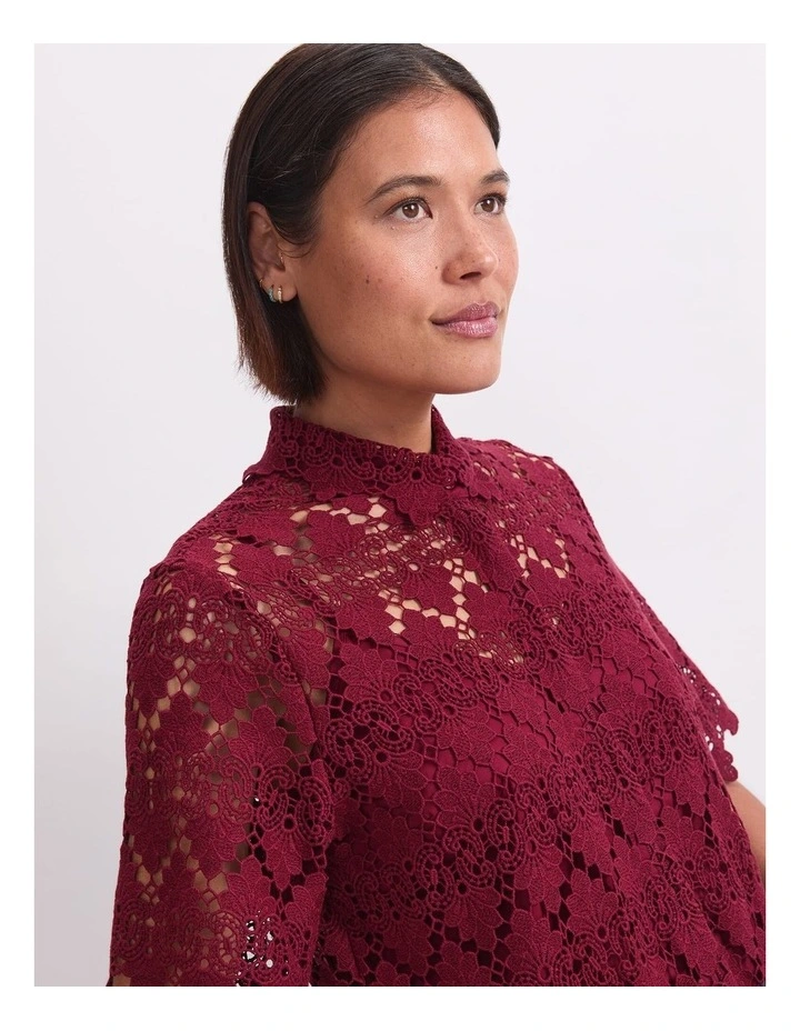 Ariana Lace Cropped Shirt image 6