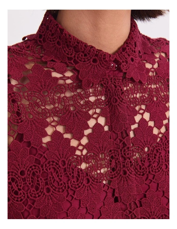 Ariana Lace Cropped Shirt image 7