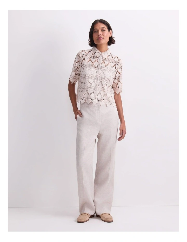 Ariana Lace Cropped Shirt image 4