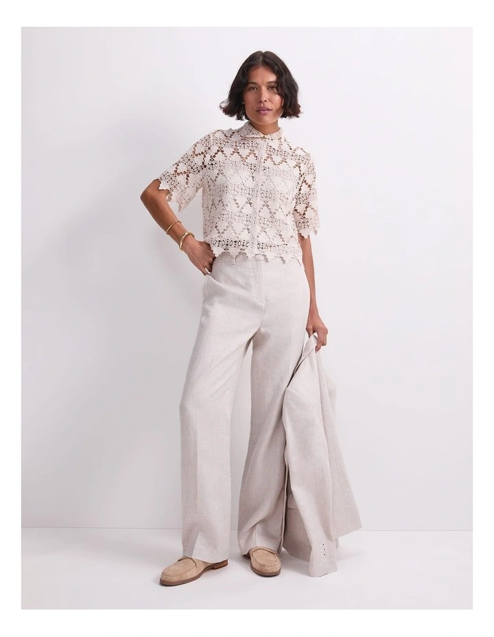 Ariana Lace Cropped Shirt image 5