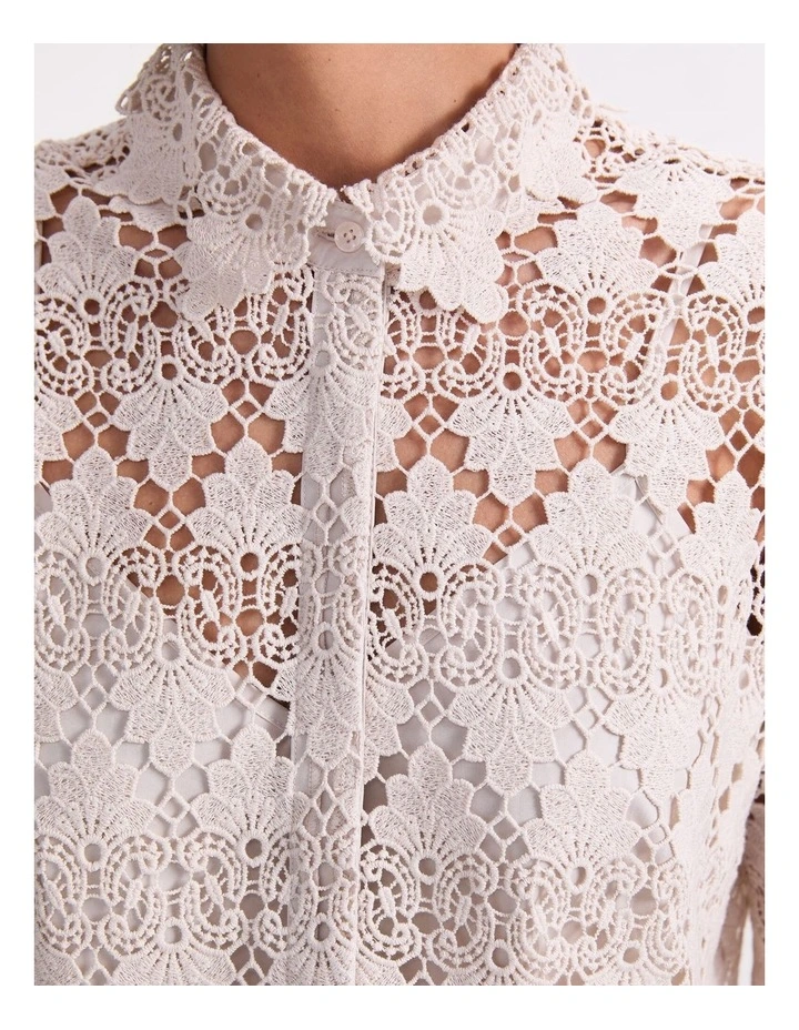 Ariana Lace Cropped Shirt image 7