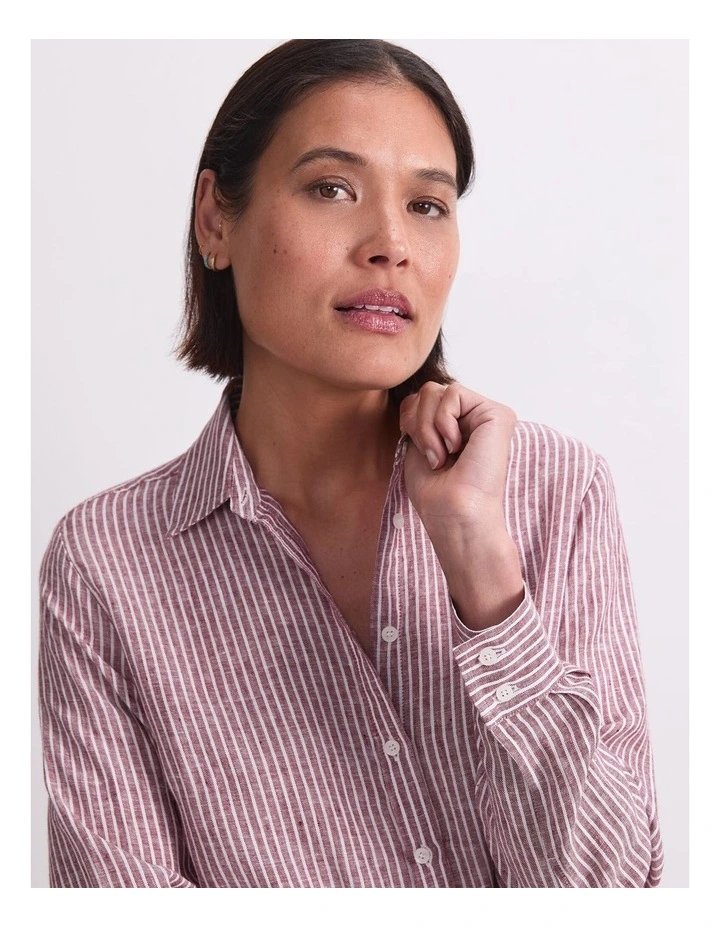 Dahlia Stripe Linen Shirt image 6