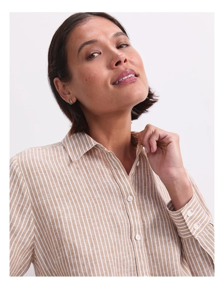 Dahlia Stripe Linen Shirt image 6