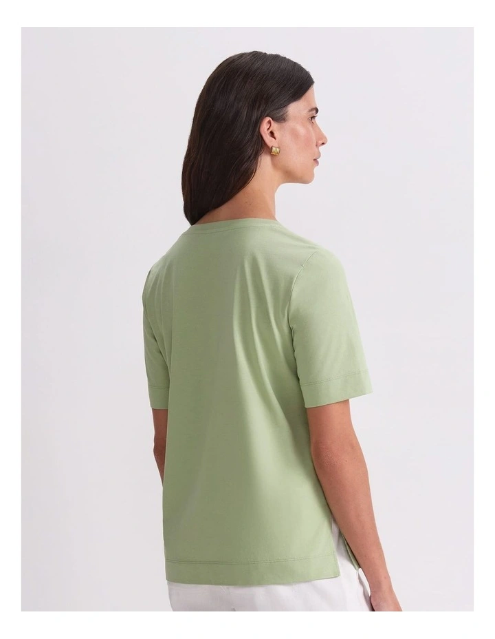 Mercerised Cotton Short Sleeve Tee image 2